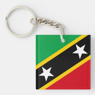 Saint Kitts & Nevis Flag  Keychain