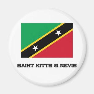 Saint Kitts & Nevis Flag Magnet