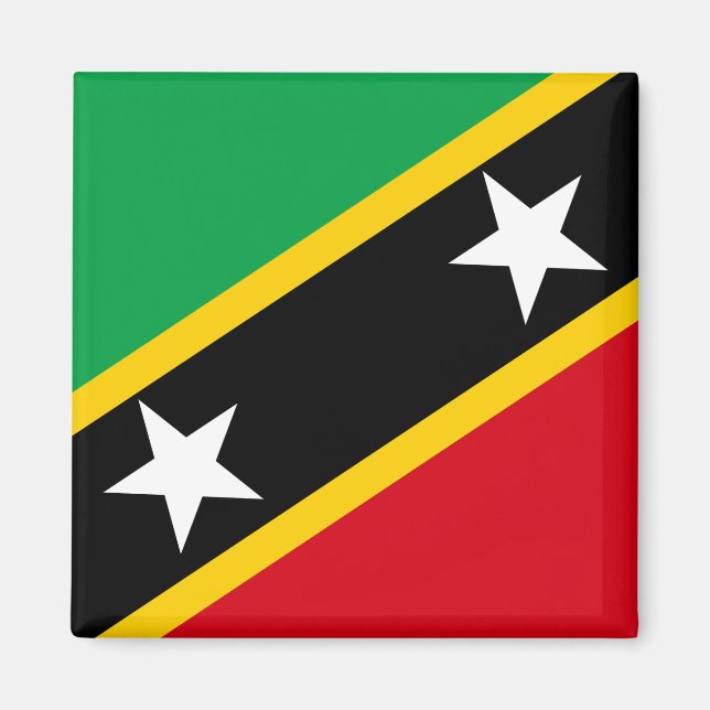 Saint Kitts & Nevis Flag  Magnet (Front)