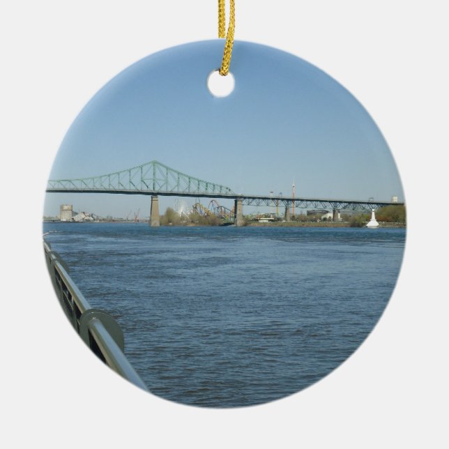 Saint Laurent River, Montreal Ceramic Ornament (Front)
