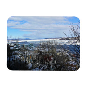 Saint Lawrence River in Winter, Quebec, Canada Magnet