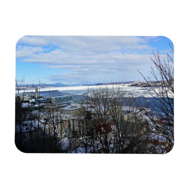Saint Lawrence River in Winter, Quebec, Canada Magnet (Horizontal)
