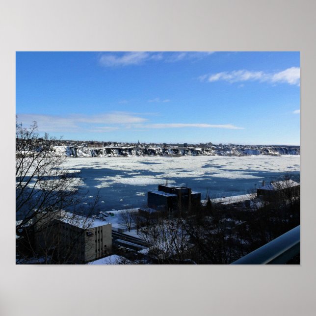 Saint Lawrence River in Winter, Quebec, Canada Poster (Front)