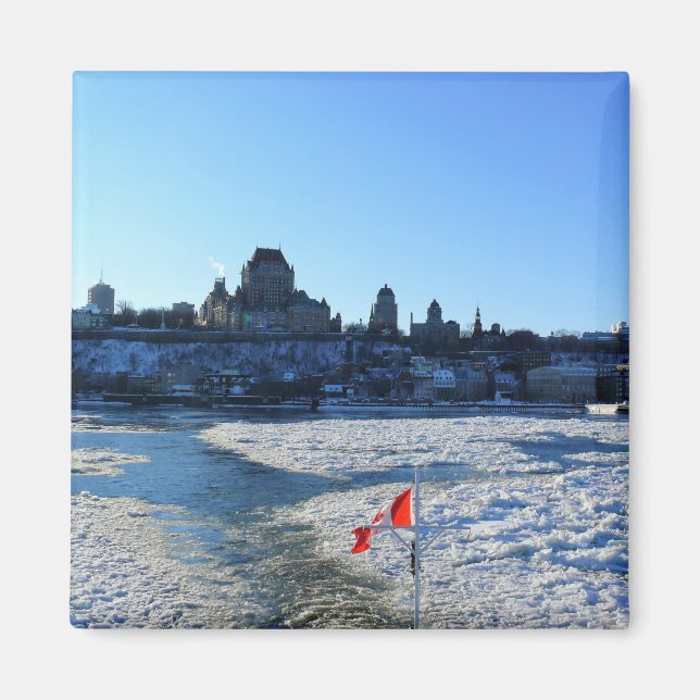 Saint Lawrence River & Old Quebec City, Quebec Magnet (Front)