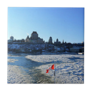 Saint Lawrence River & Old Quebec City, Quebec Tile
