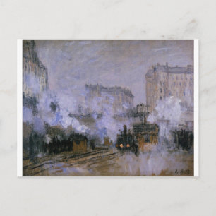 Saint-Lazare Station, Arrival of a Train by Claude Postcard
