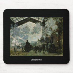 Saint Lazare Station by Claude Monet Mouse Pad
