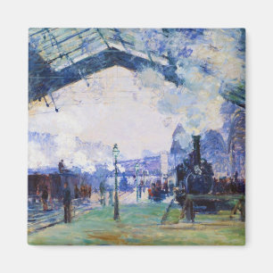 Saint-Lazare Station, Normandy Train, Claude Monet Magnet