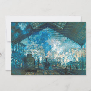 Saint Lazare Train Station by Claude Monet Invitation