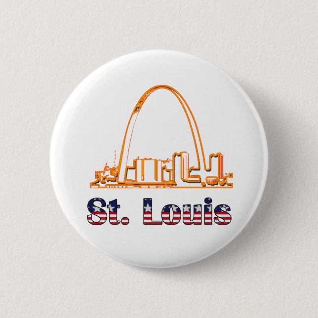Saint Louis Arch 2 Inch Round Button (Front)