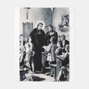 Saint Louis de Montfort French priest Fleece Blanket