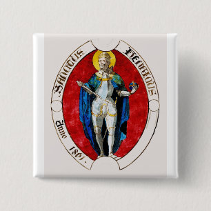 Saint Louis IX King of France 2 Inch Square Button