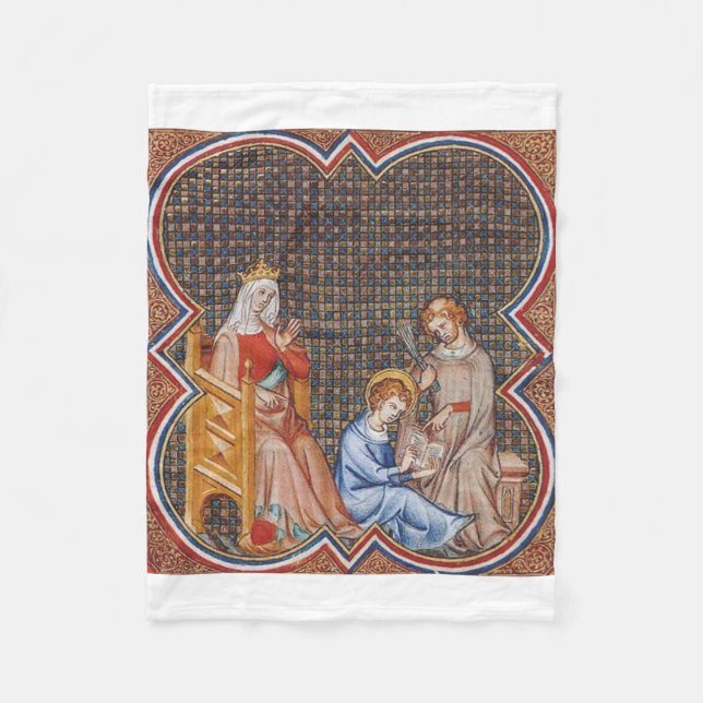 Saint Louis IX of France Fleece Blanket (Front)