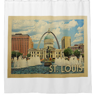 Vintage Saint Louis Shower Curtains Zazzle Ca