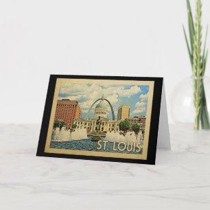 Saint Louis Missouri Vintage Travel Card
