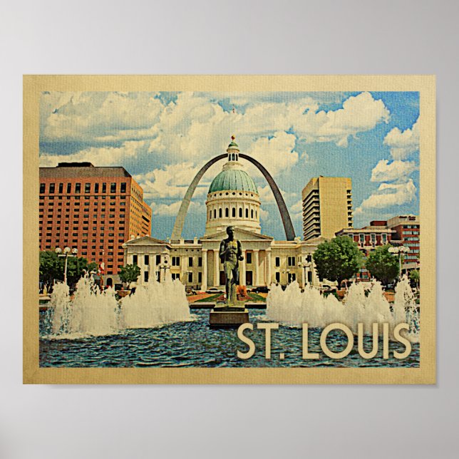 Saint Louis Vintage Travel Poster (Front)