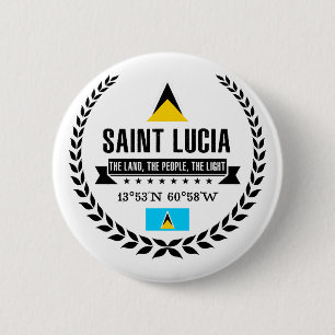 Saint Lucia 2 Inch Round Button
