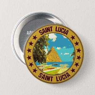 Saint Lucia 3 Inch Round Button