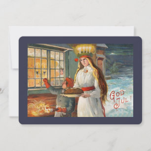 Saint Lucia and Child Bringing Saffron Bread