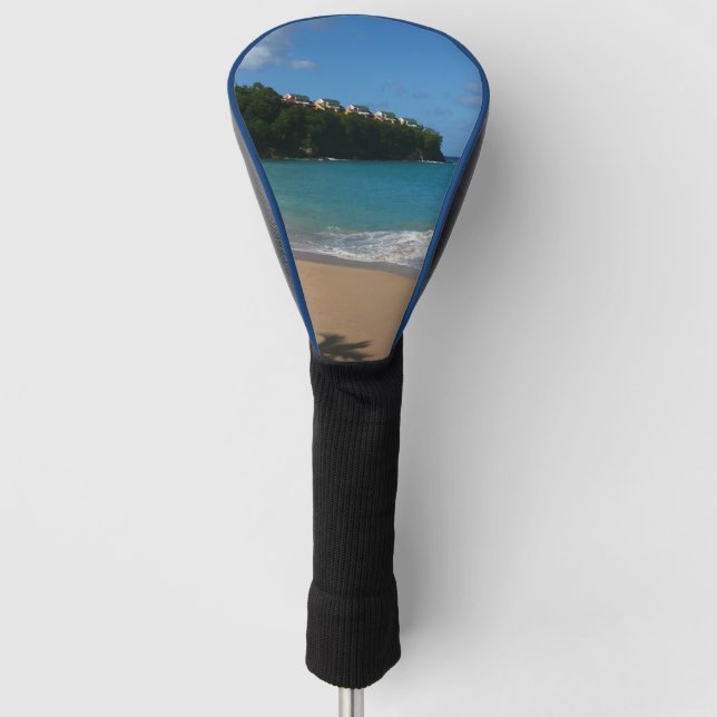 Saint Lucia Beach Tropical Vacation Landscape Golf Head Cover (Front)