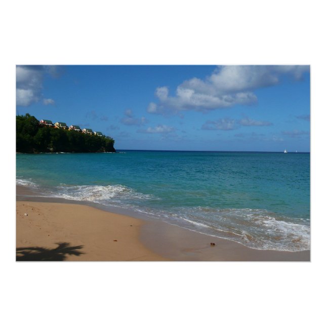 Saint Lucia Beach Tropical Vacation Landscape Poster (Front)