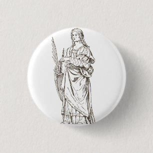 Saint Lucia by Bernardino Luini  1 Inch Round Button