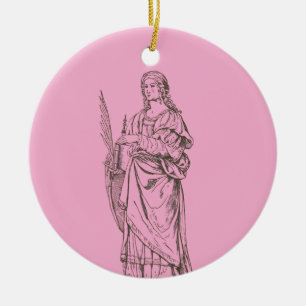 Saint Lucia by Bernardino Luini  Ceramic Ornament