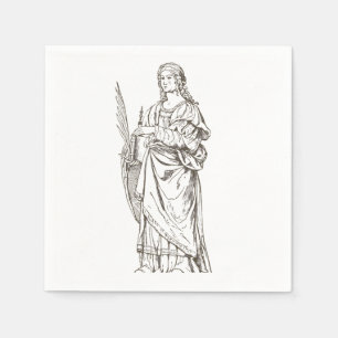 Saint Lucia by Bernardino Luini  Napkin