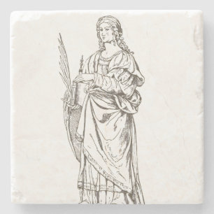 Saint Lucia by Bernardino Luini Stone Coaster