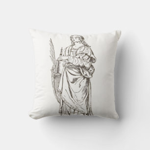 Saint Lucia by Bernardino Luini  Throw Pillow