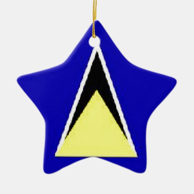 Saint Lucia Ceramic Ornament (Front)