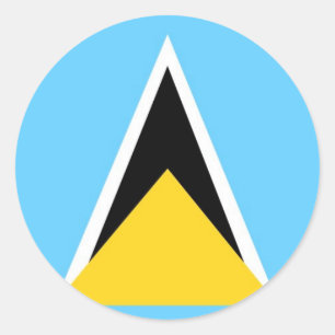 Saint Lucia Classic Round Sticker