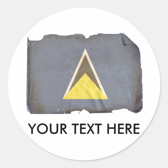 SAINT LUCIA CLASSIC ROUND STICKER (Front)