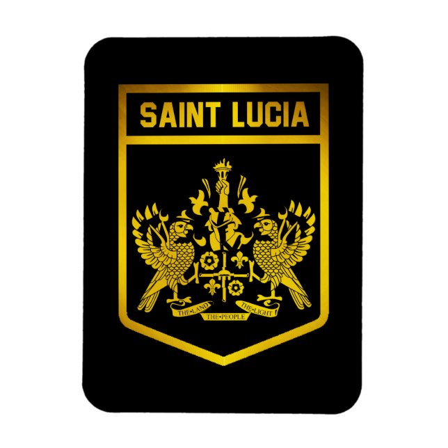 Saint Lucia Emblem Magnet (Vertical)