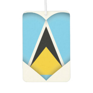 Saint  Lucia Flag Air Freshener