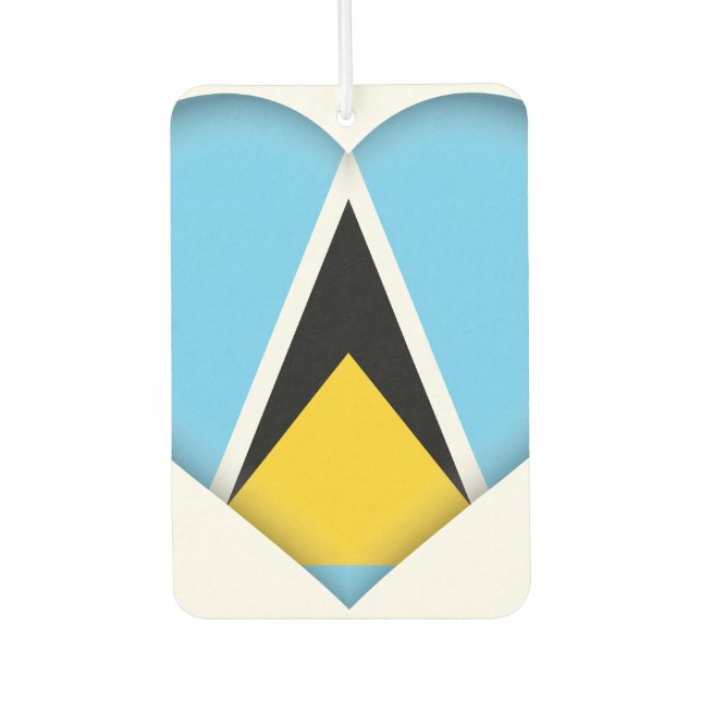 Saint  Lucia Flag Air Freshener (Front)