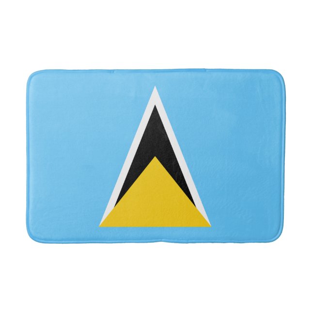 Saint Lucia Flag Bath Mat (Front)