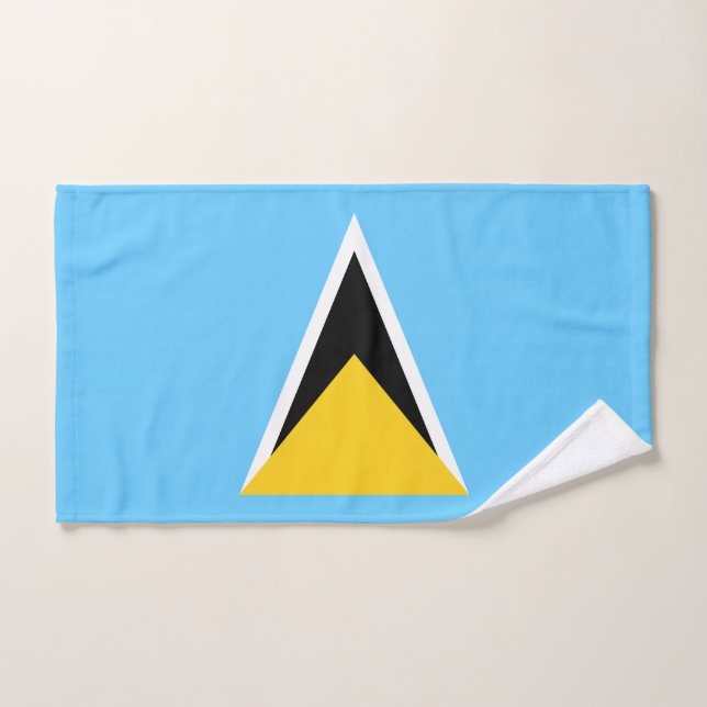 Saint Lucia Flag Bath Towel Set (Hand Towel)