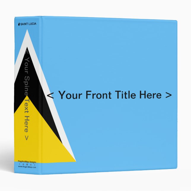 Saint Lucia Flag Binder (Front/Spine)