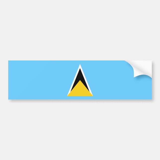 Saint Lucia Flag Bumper Sticker (Front)