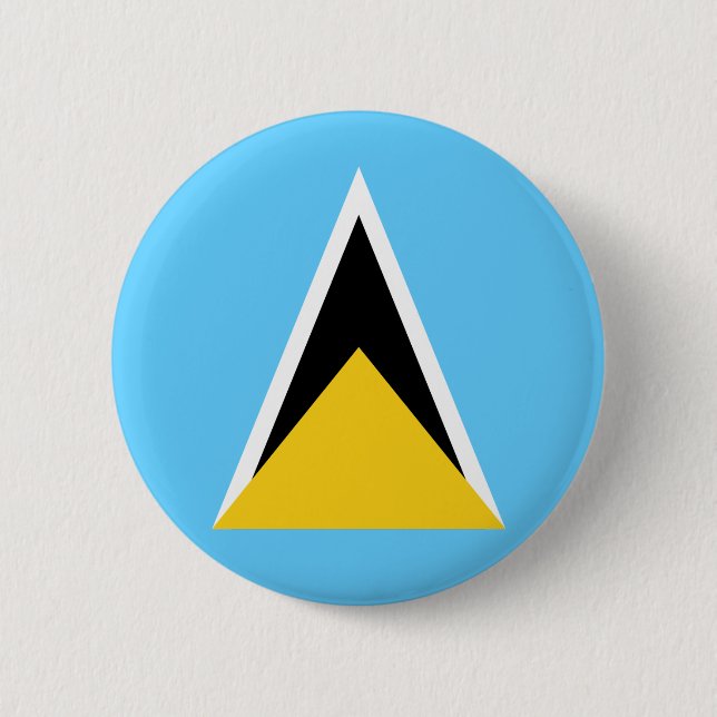 Saint Lucia Flag Button (Front)