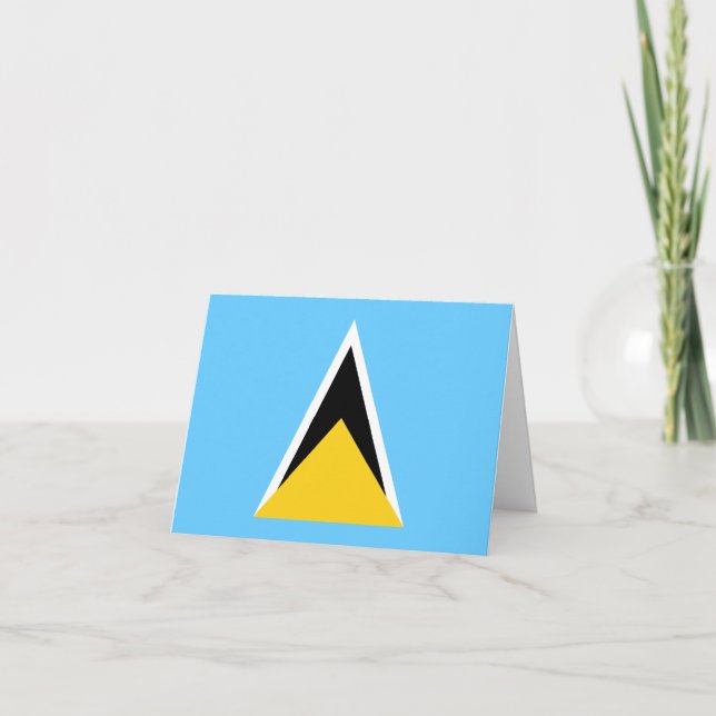 Saint Lucia Flag Card (Front)