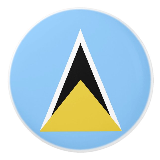 Saint Lucia flag Ceramic Knob (Front)