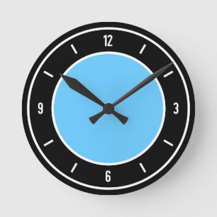 Saint Lucia Flag Elegant Round Clock