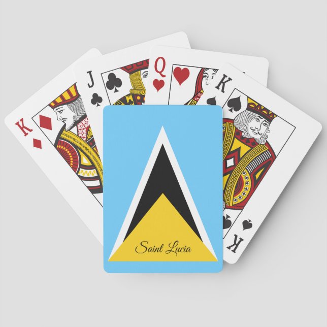 Saint Lucia Flag Games, Saint Lucia Playing Cards (Back)