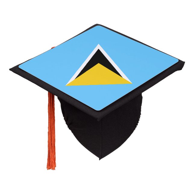 Saint Lucia Flag Graduation Cap Topper (Angled)