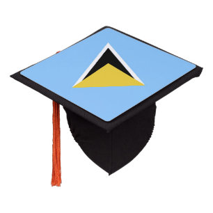 Saint Lucia flag Graduation Cap Topper