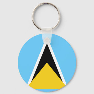 Saint Lucia Flag Keychain