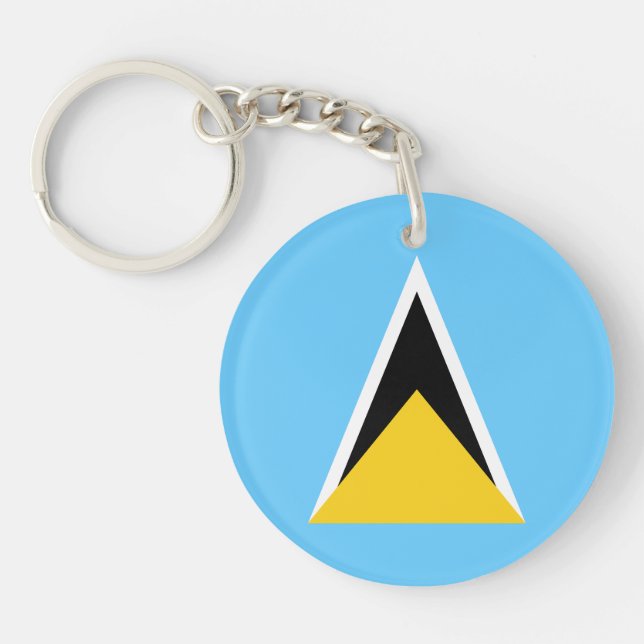 Saint Lucia Flag Keychain (Front)