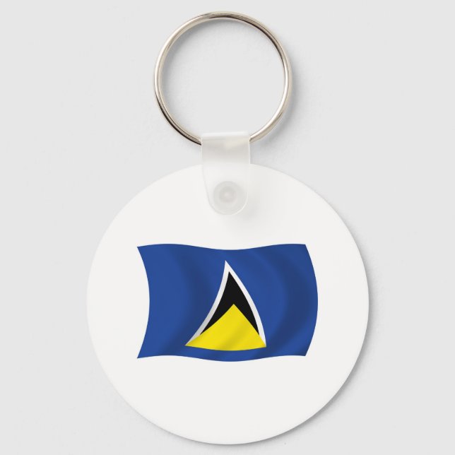 Saint Lucia Flag Keychain (Front)